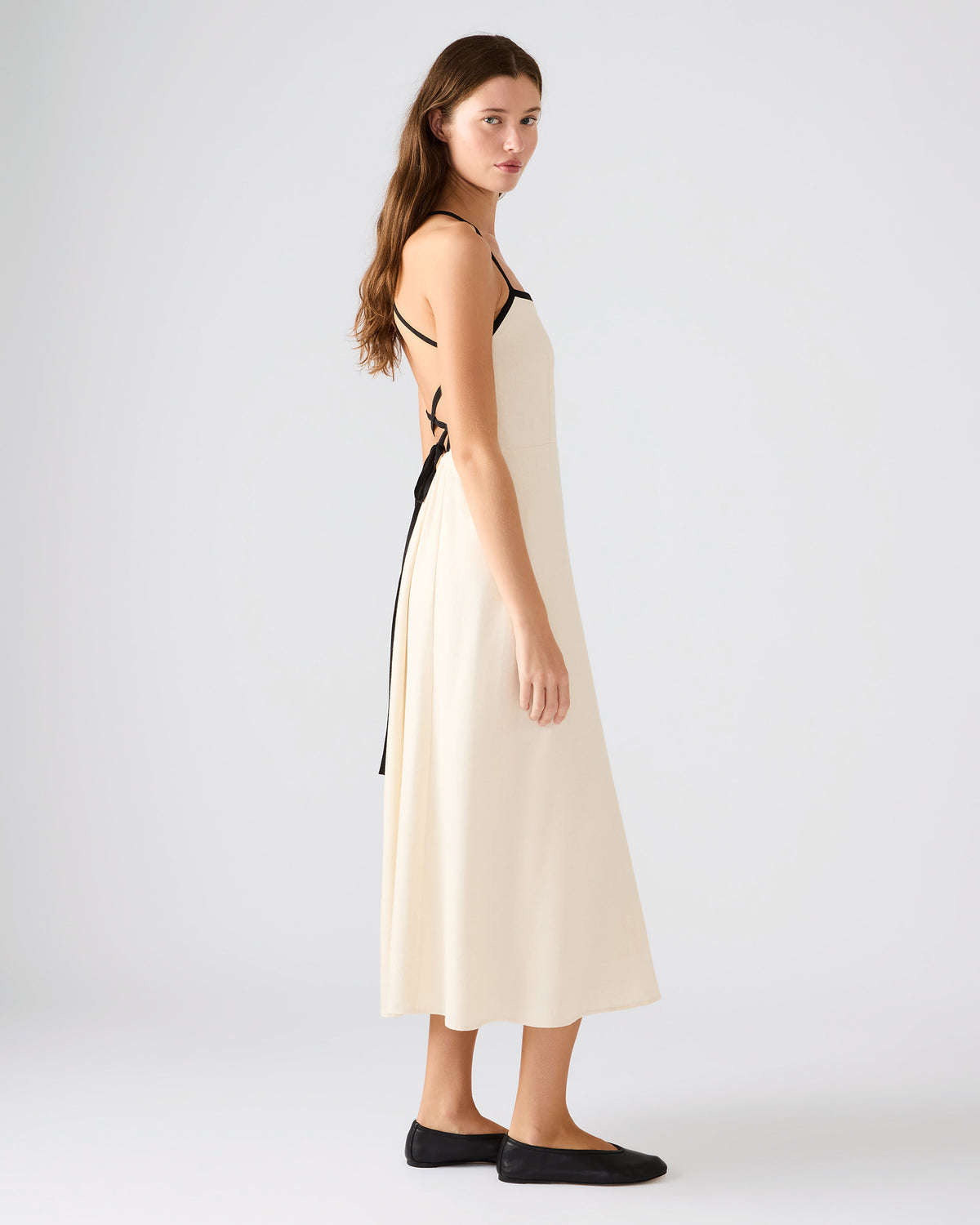 RIYAN Natural Women's Flowy Strappy Crossback Maxi Dress Steve Madden NATURAL