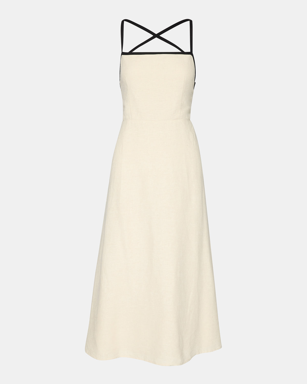 RIYAN Natural Women's Flowy Strappy Crossback Maxi Dress Steve Madden NATURAL