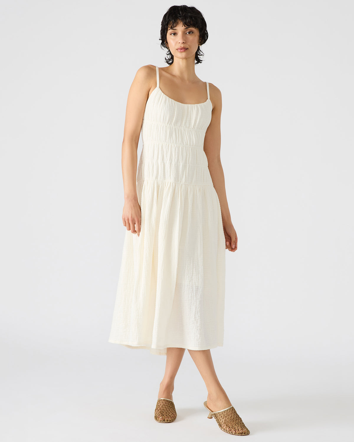 TOBY Ivory Maxi Flowy Bow Women's Dress Steve Madden IVORY