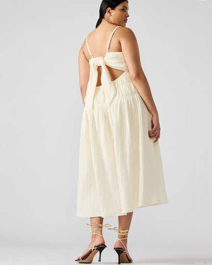 TOBY Ivory Maxi Flowy Bow Women's Dress Steve Madden IVORY