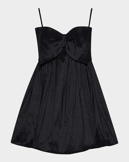 TOPANGA Dress Black | Women's Bow Front Bubble Dress Steve Madden BLACK