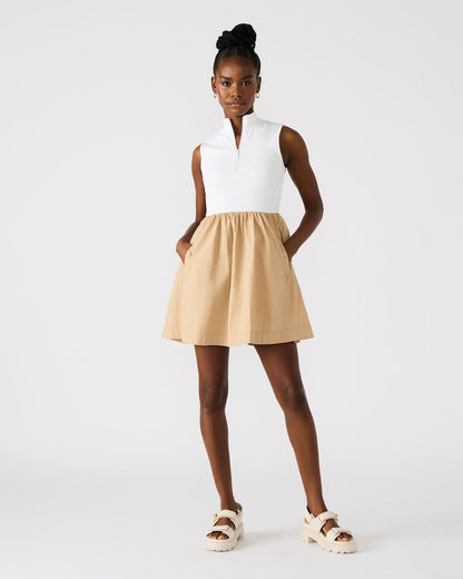 LYON Taupe Women's Collared Sleeveless Flowy Dress Steve Madden TAUPE