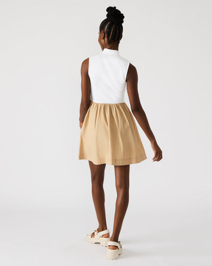 LYON Taupe Women's Collared Sleeveless Flowy Dress Steve Madden TAUPE