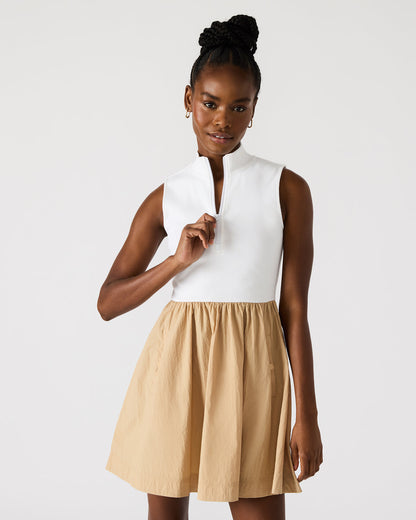 LYON Taupe Women's Collared Sleeveless Flowy Dress Steve Madden TAUPE