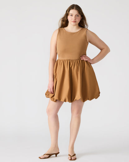 PALERMO Camel Women's Mini Bubble-Hem Dress Steve Madden CARAMEL