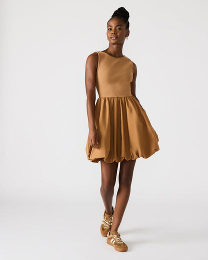 PALERMO Camel Women's Mini Bubble-Hem Dress Steve Madden CARAMEL