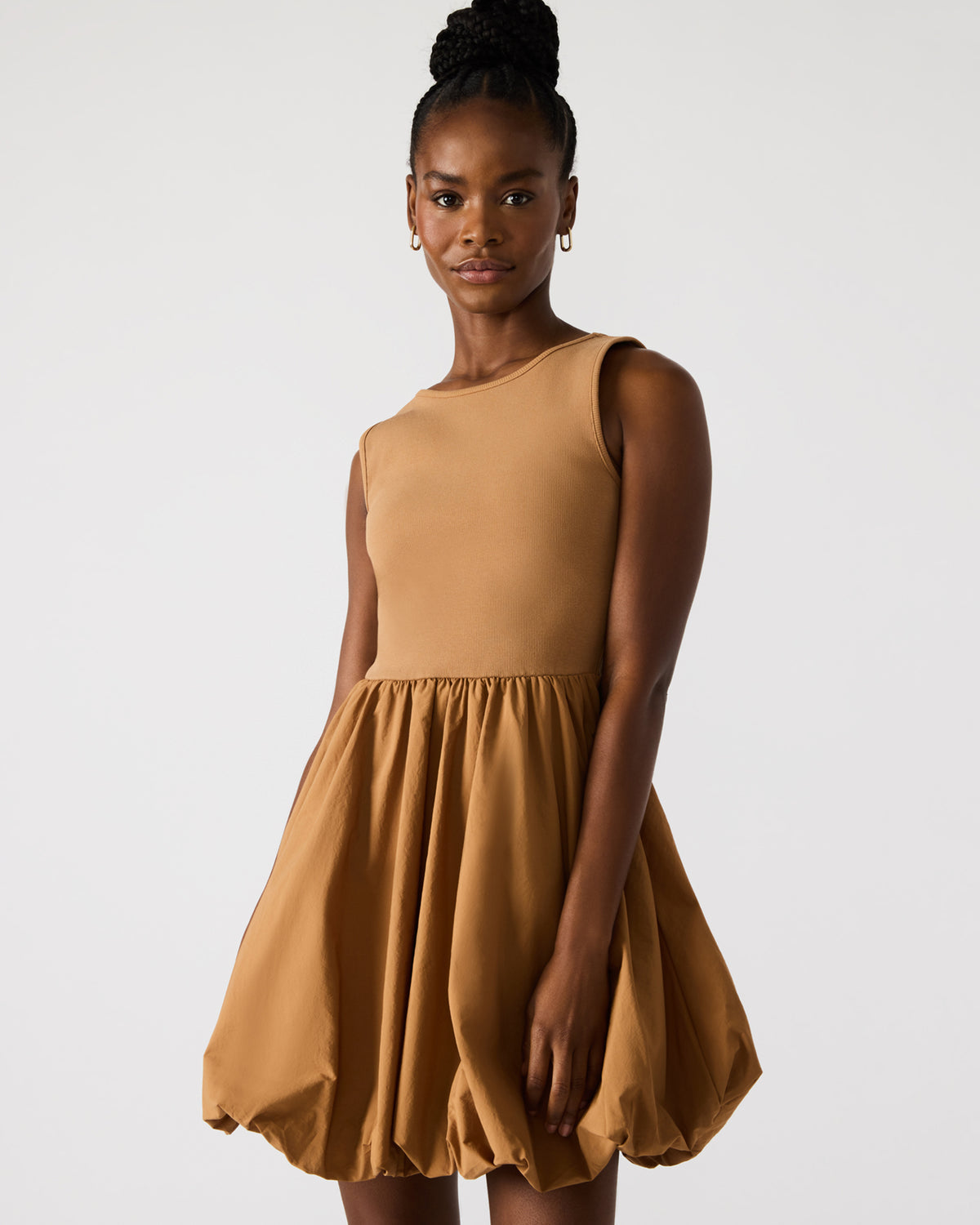 PALERMO Camel Women's Mini Bubble-Hem Dress Steve Madden CARAMEL