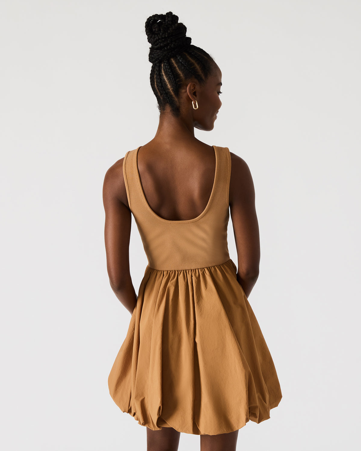 PALERMO Camel Women's Mini Bubble-Hem Dress Steve Madden CARAMEL