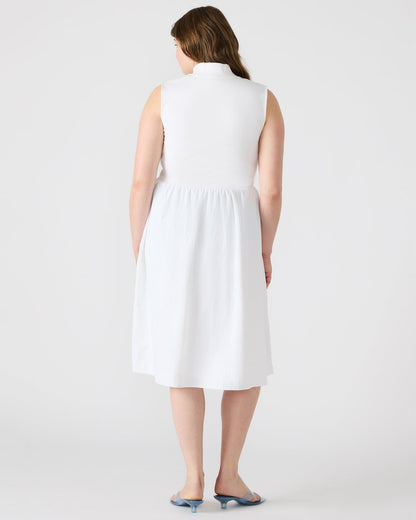 BERLIN White Women's Mock Neck Midi Dress Steve Madden WHITE