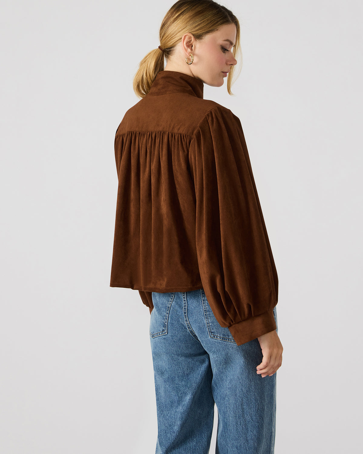 DIERDRA Chicory Coffee Long-Sleeved Button-Up Women's Jacket Steve Madden CHICORY COFFEE