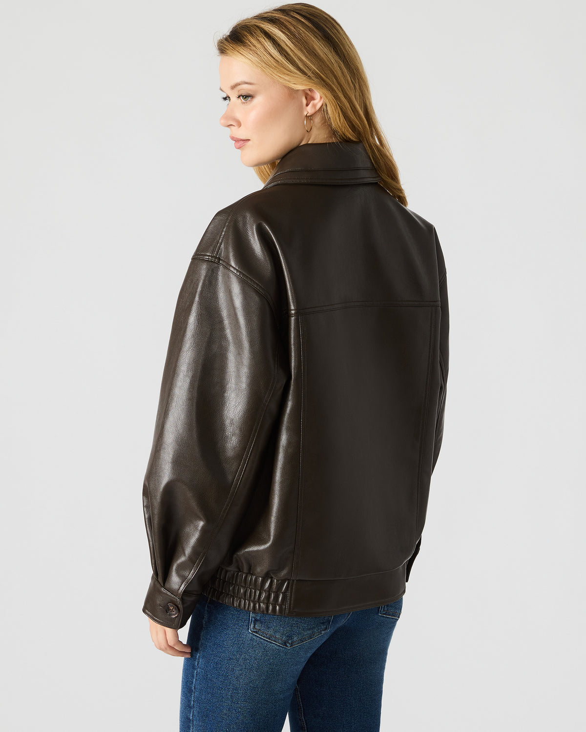 HENSON Coco Faux Leather Long-Sleeved Women's Jacket Steve Madden COCO