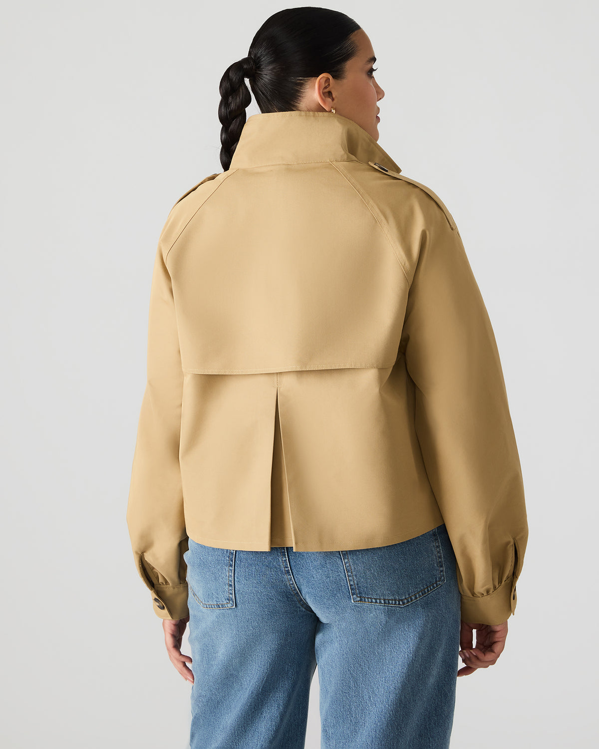 KAYLEE Medium Khaki Long-Sleeved Button-Up Women's Jacket Steve Madden MEDIUM KHAKI