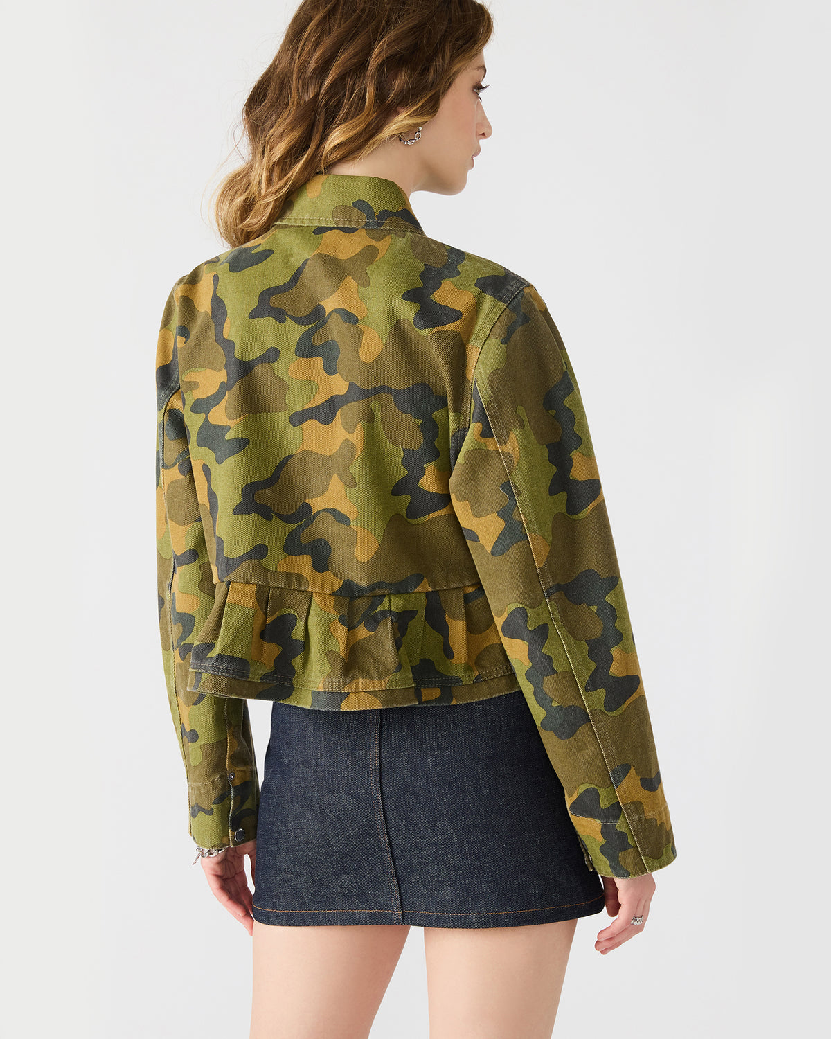 SLOAN Camouflage Long-Sleeved Zip-Up Women's Jacket Steve Madden EVERGLADE