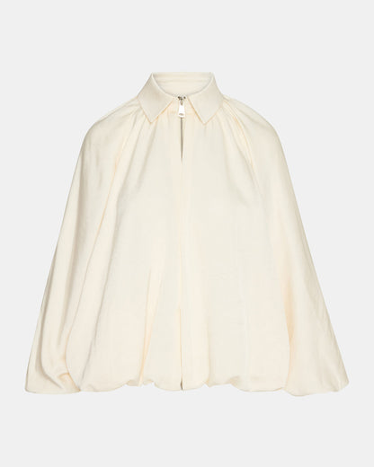 ASPEN Cream Long-Sleeved Zip-Up Puffed Bomber Women's Jacket Steve Madden CREAM