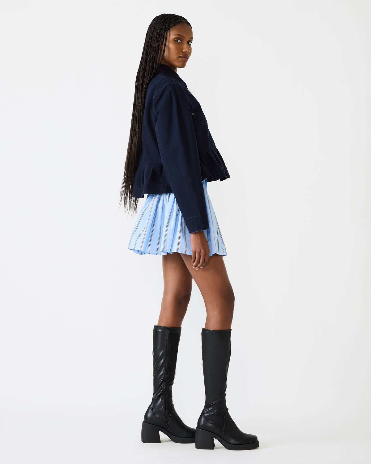 SLOAN Midnight Sky Long-Sleeved Zip-Up Women's Jacket Steve Madden MIDNIGHT SKY