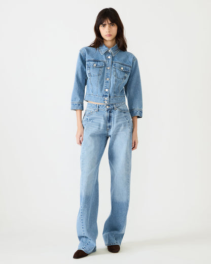 RALEIGH Forever Blue Long-Sleeved Button-Up Denim Women's Jacket Steve Madden FOREVER BLUE