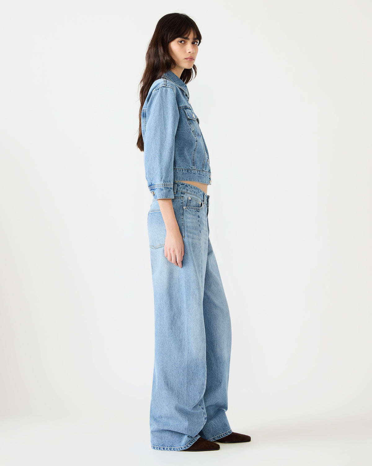RALEIGH Forever Blue Long-Sleeved Button-Up Denim Women's Jacket Steve Madden FOREVER BLUE