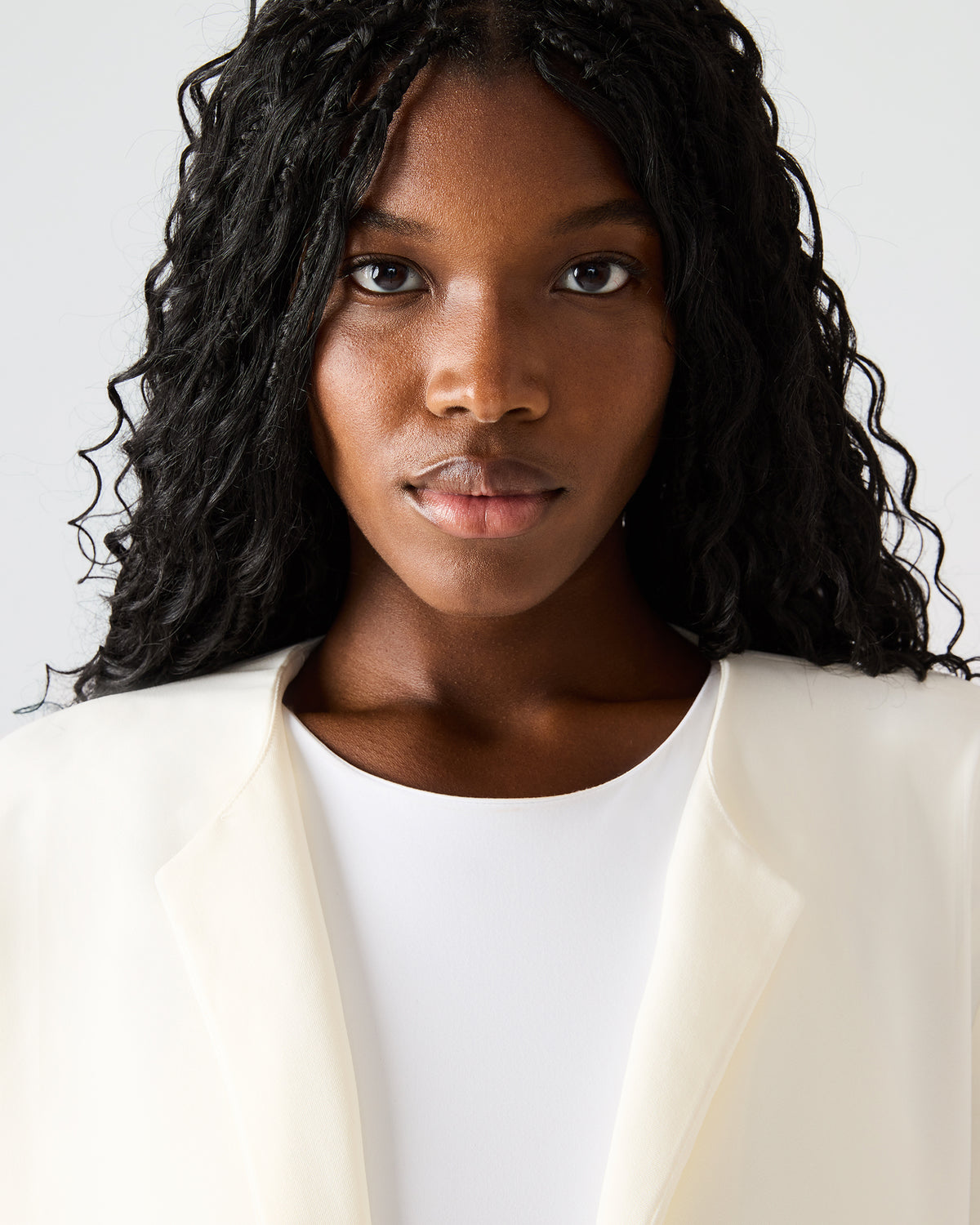 SERENEA White Women's Long-Sleeved Open-Front Blazer Steve Madden WHITE