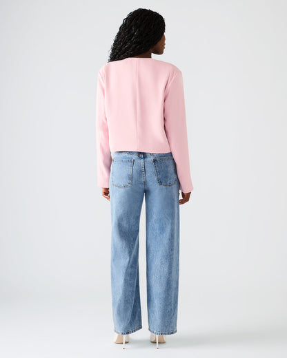 SERENEA Powder Puff Women's Long-Sleeved Open-Front Blazer Steve Madden POWDER PUFF