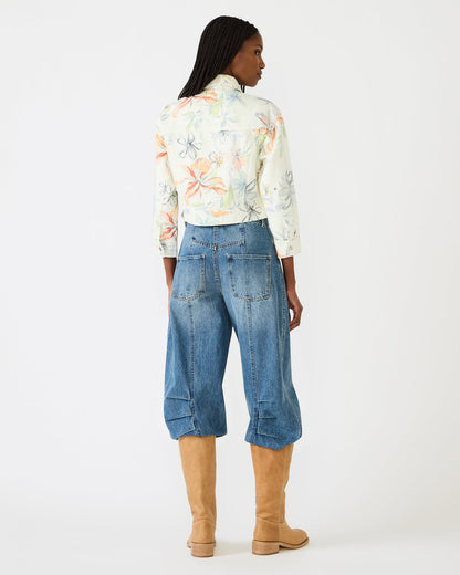 RALEIGH Vintage Ivory Long-Sleeved Button-Up Denim Women's Jacket Steve Madden VINTAGE IVORY