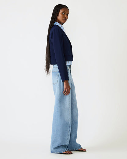 SERENEA Blazer Marine Long-Sleeved Open-Front Blazer Steve Madden MARINE
