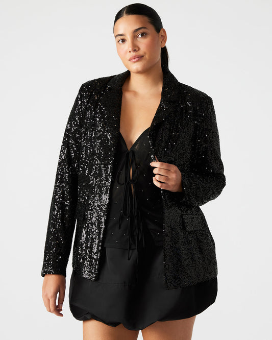 PAYTON Sequin Blazer Black | Women's Blazers Steve Madden BLACK