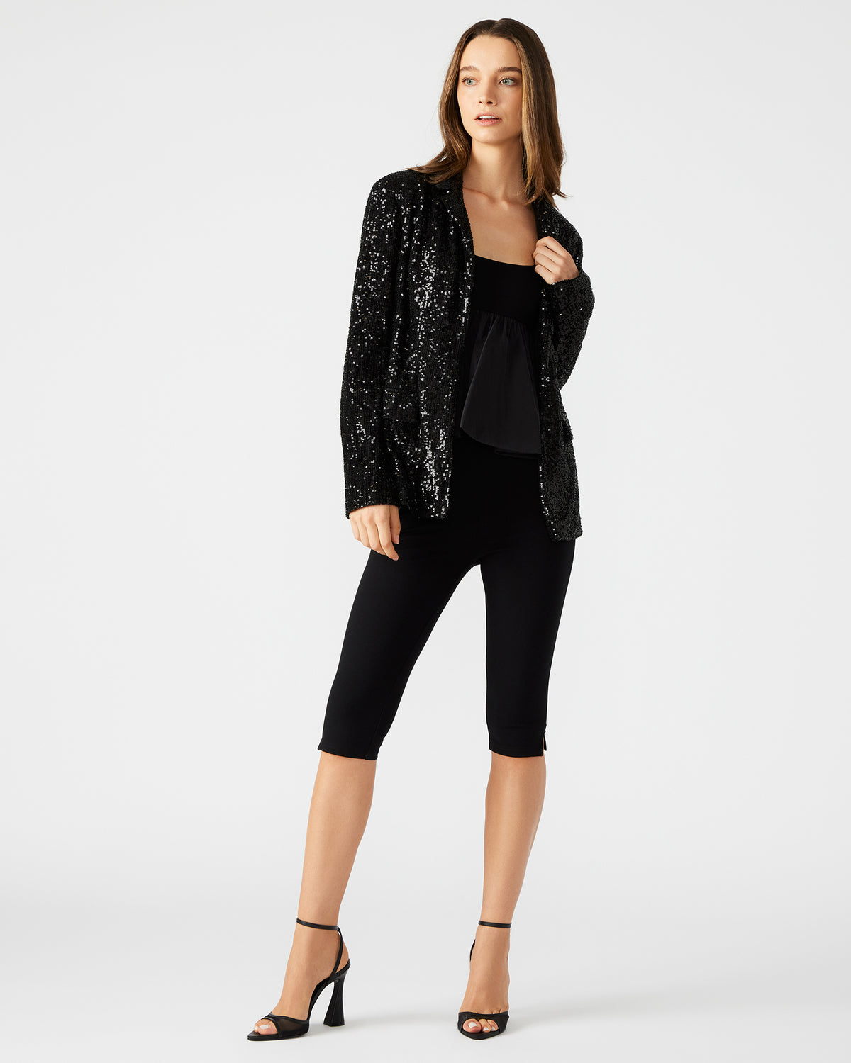 PAYTON Sequin Blazer Black | Women's Blazers Steve Madden BLACK