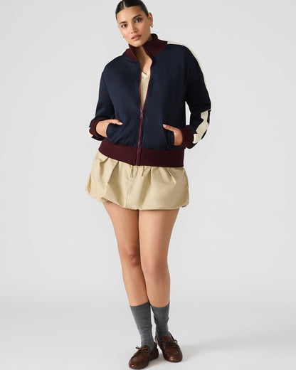 DAISY Midnight Long-Sleeved Zip-Up Athletic Women's Jacket Steve Madden MIDNIGHT