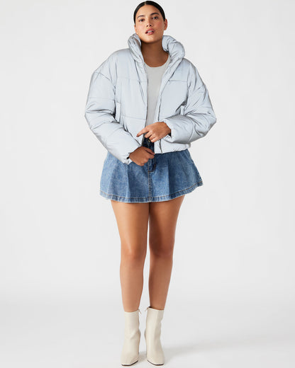 POLAR Jacket Silver | Women's Reflective Nylon Puffer Jacket Steve Madden SILVER