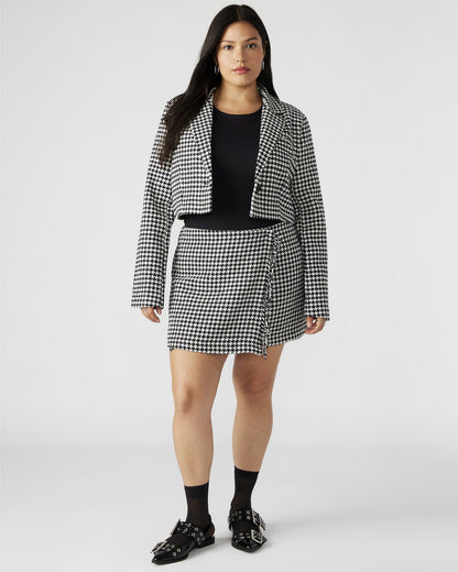 RUPI Blazer Black/White | Women's Cropped Tweed Blazer
