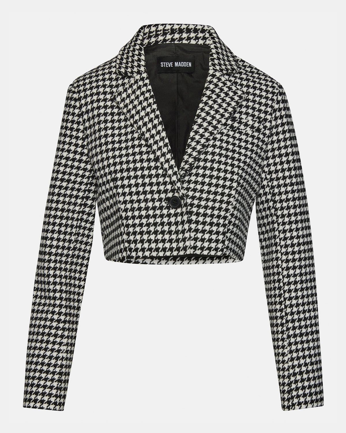 RUPI Blazer Black/White | Women's Cropped Tweed Blazer