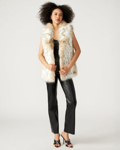 RUBICON Snow Leopard Women's Faux Fur Vest