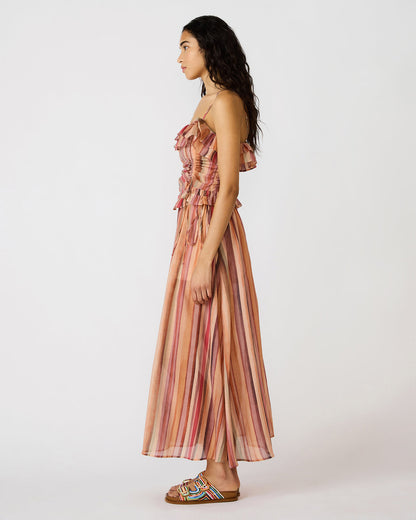 SHILLOH Stripe Multi Sleeveless Ruffle Women's Top Steve Madden STRIPE MULTI