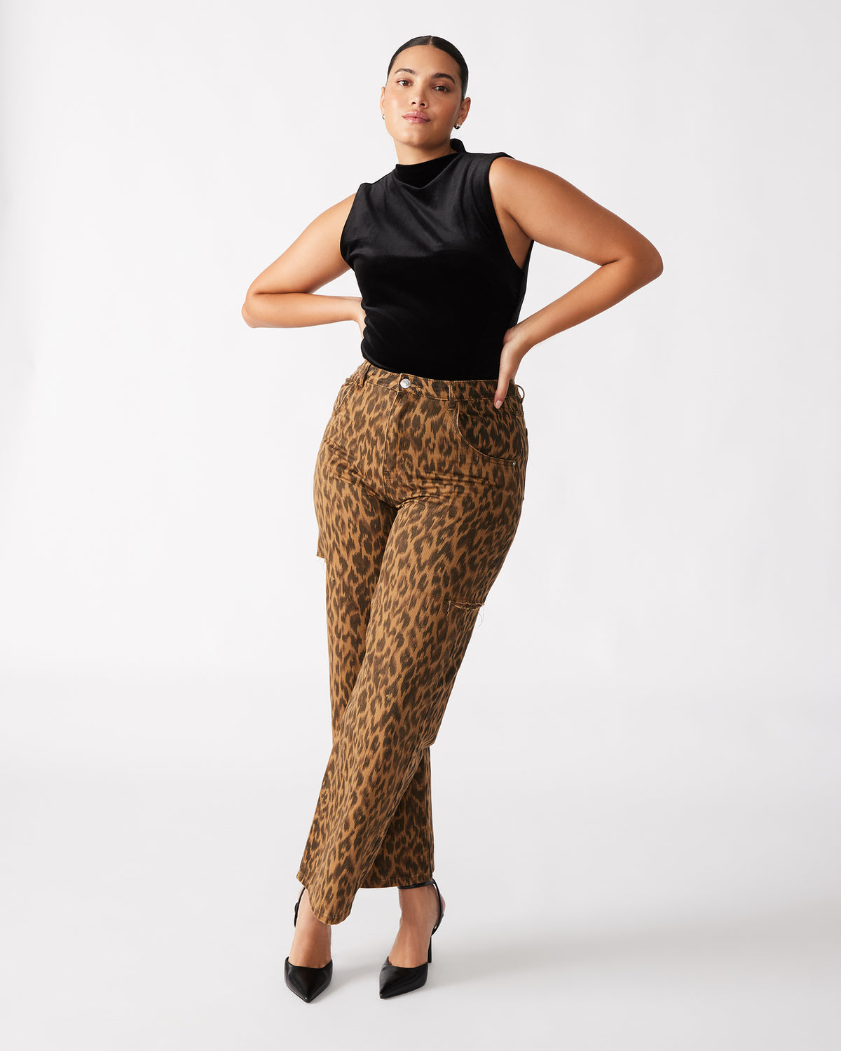 NIKOLA Black Women's Mock Neck Velvet Bodysuit Steve Madden BLACK