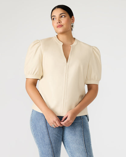 JANE Bone Women's Short-Sleeved Suede Top Steve Madden BONE
