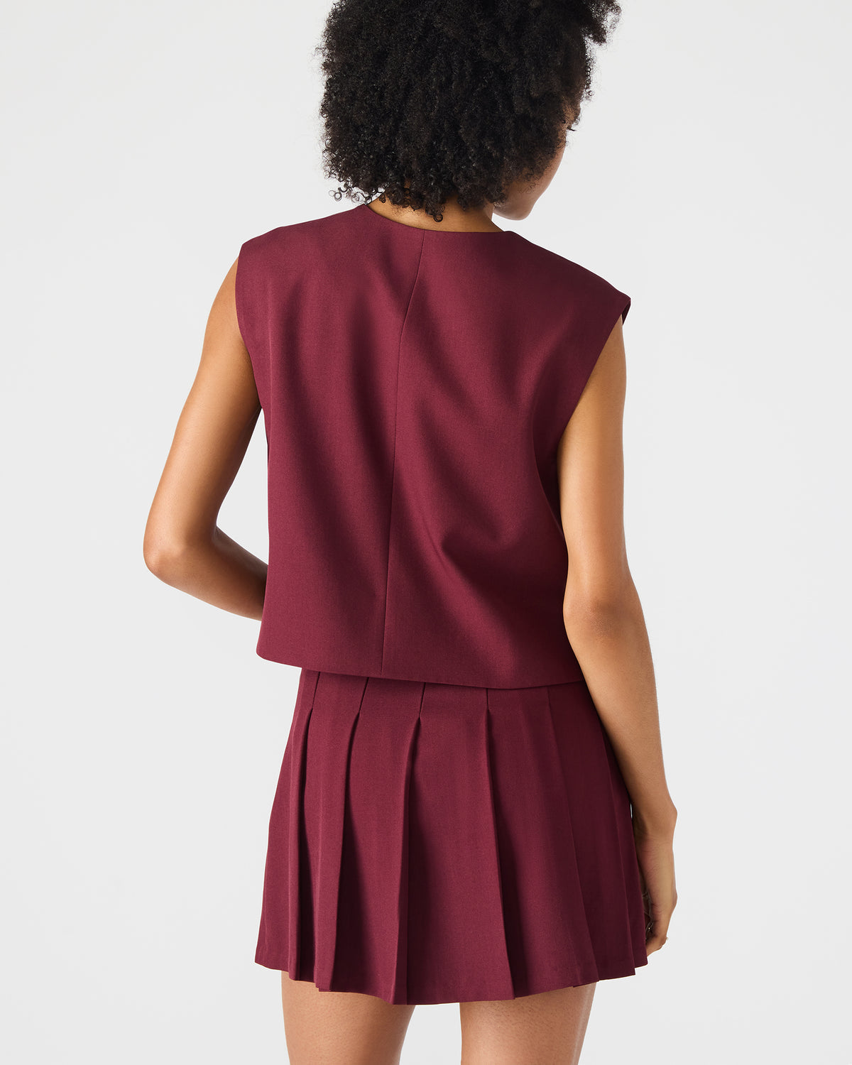 ALESSA Wine Button-Up Women's Top Steve Madden WINE