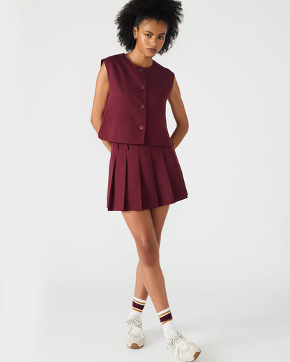 ALESSA Wine Button-Up Women's Top Steve Madden WINE