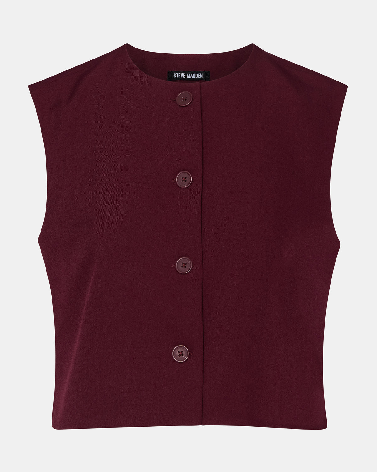 ALESSA Wine Button-Up Women's Top Steve Madden WINE