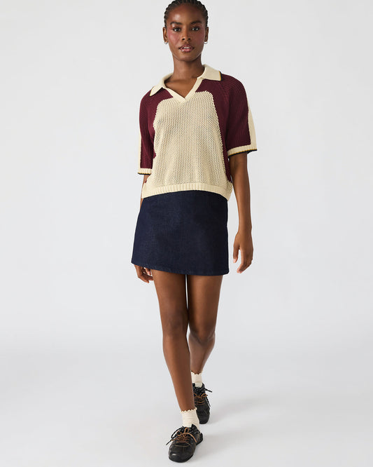 AXON Multi Short-Sleeved Knit Sweater Women's Top Steve Madden MULTI