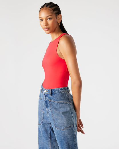 NICO Red Women's Contour Stretch Bodysuit Steve Madden RED