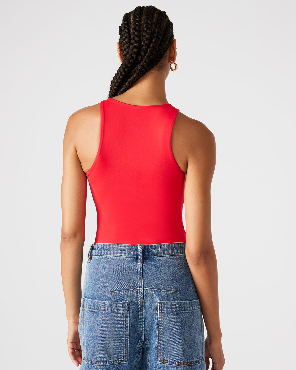 NICO Red Women's Contour Stretch Bodysuit Steve Madden RED