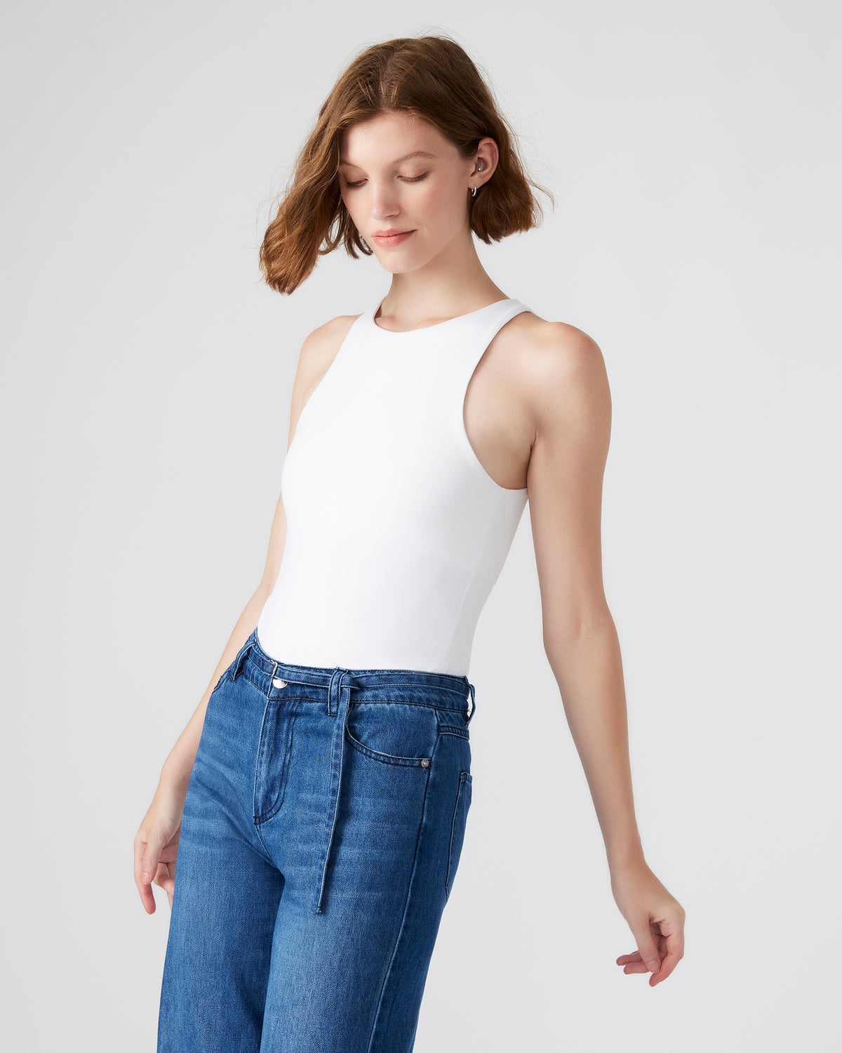 NICO White Women's Contour Stretch Bodysuit Steve Madden WHITE