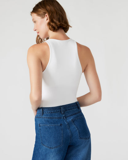 NICO White Women's Contour Stretch Bodysuit Steve Madden WHITE