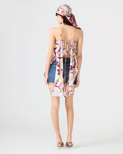 MARGAN Petal Paisley Sleevelss Asymmetrical Flowy Women's Top Steve Madden PETAL PAISLEY