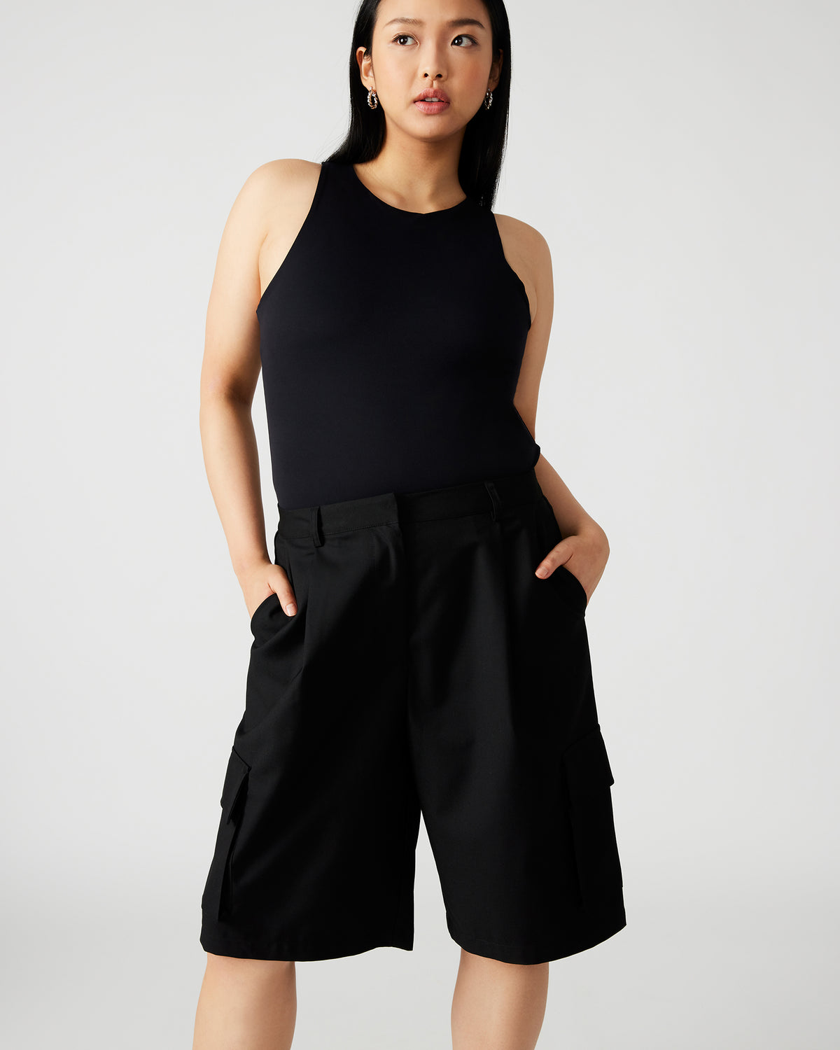 NICO Black Women's Contour Stretch Bodysuit Steve Madden BLACK