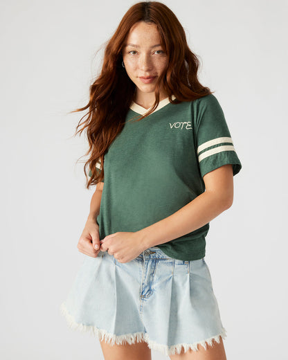 VOTE Green Unisex Short Sleeve Tee Steve Madden GREEN