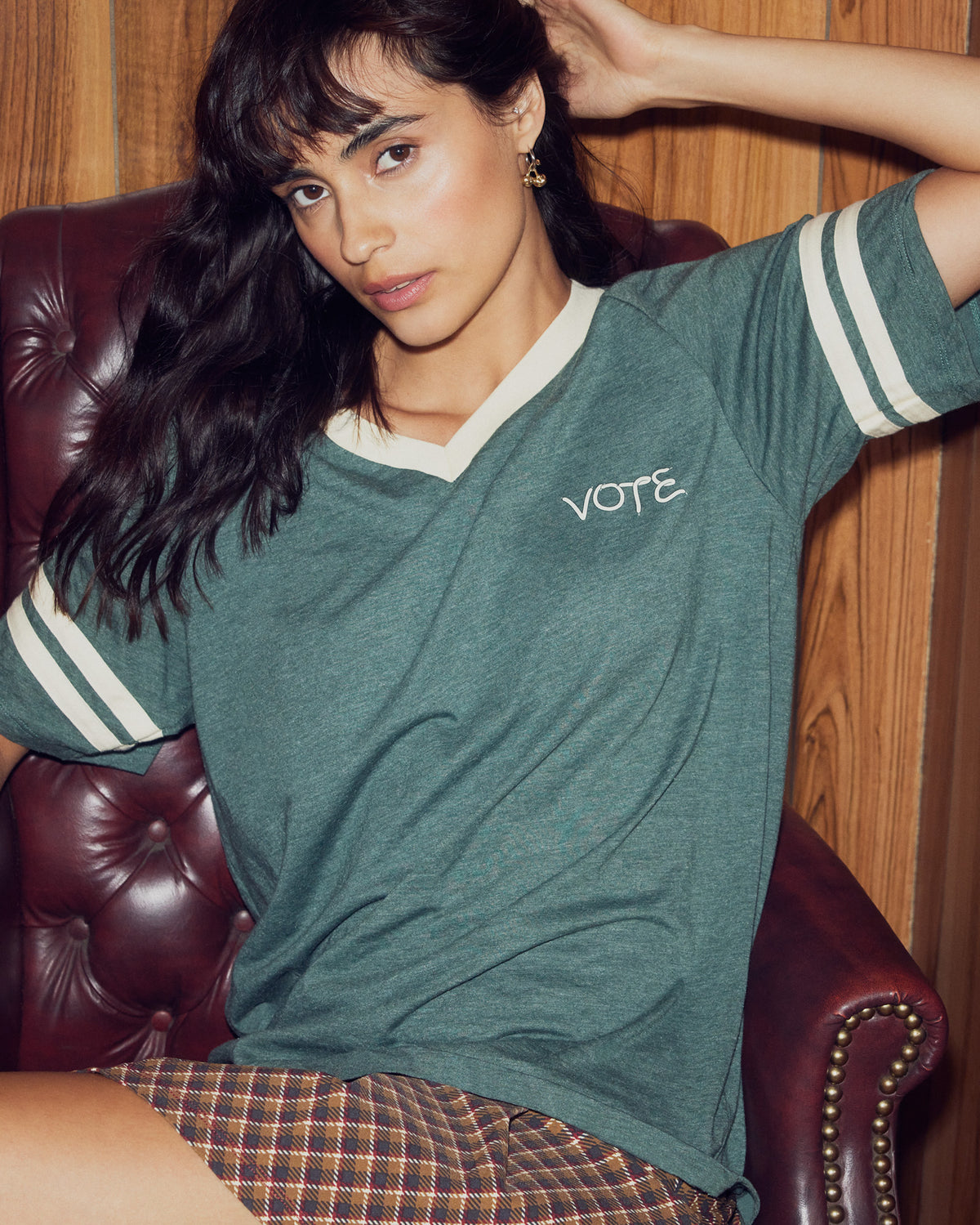 VOTE Green Unisex Short Sleeve Tee Steve Madden GREEN