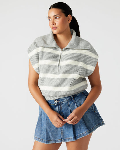 EASTON Sweater Grey | Sleeveless Hooded Sweater Steve Madden GREY