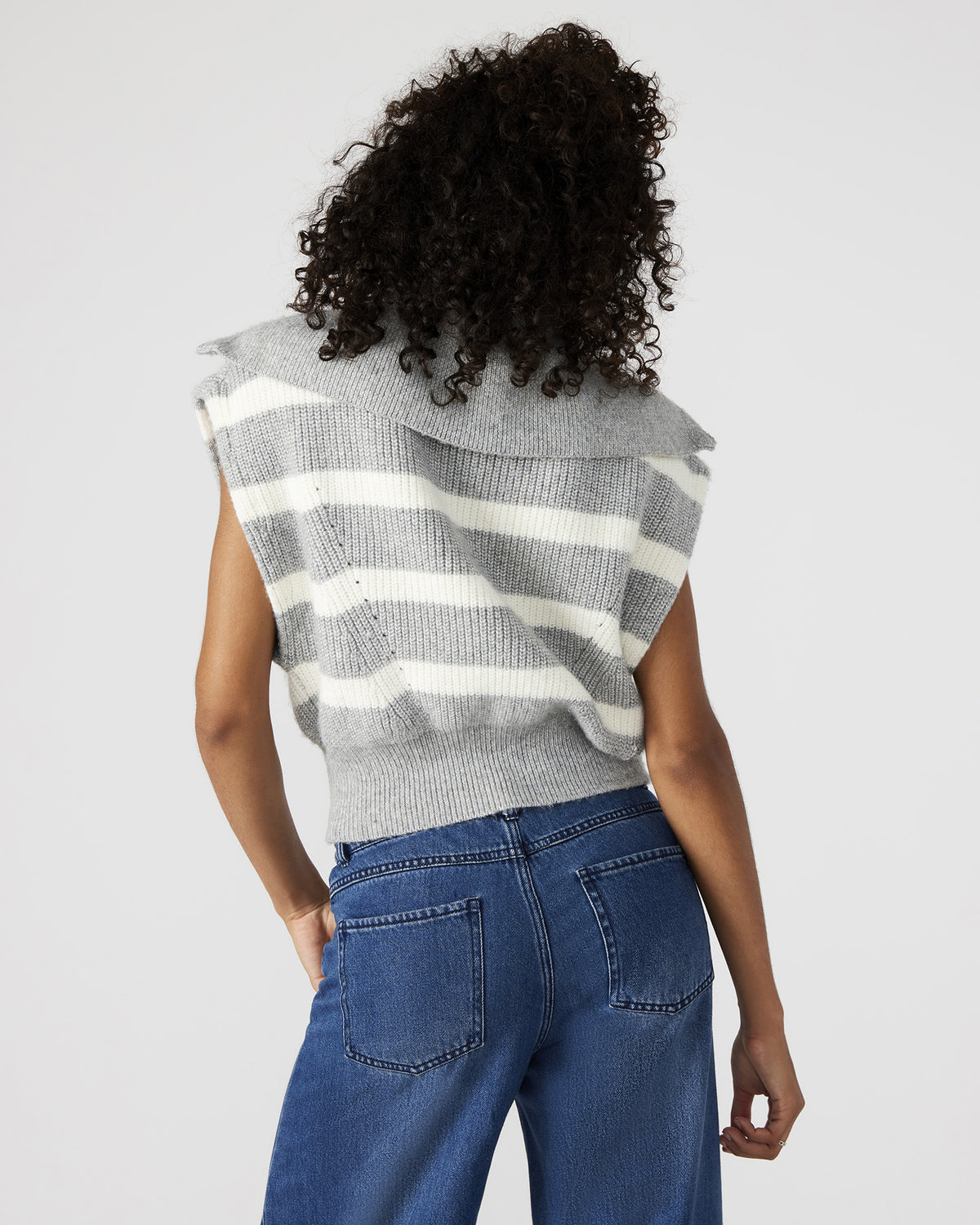 EASTON Sweater Grey | Sleeveless Hooded Sweater Steve Madden GREY