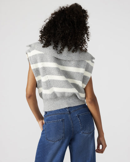 EASTON Sweater Grey | Sleeveless Hooded Sweater Steve Madden GREY